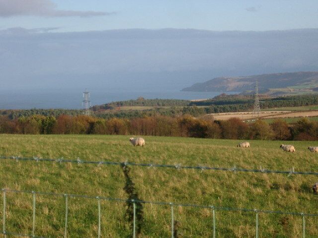 Old Branxton. looking towards Pease Bay and Fast Castle