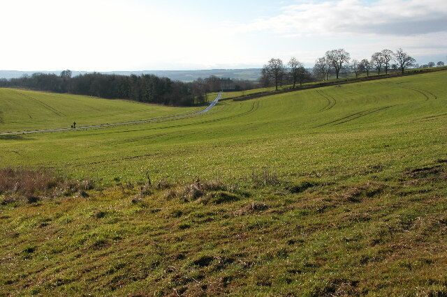 View from Knowlands Hill. Foxcote House viewed from Knowlands Hill.