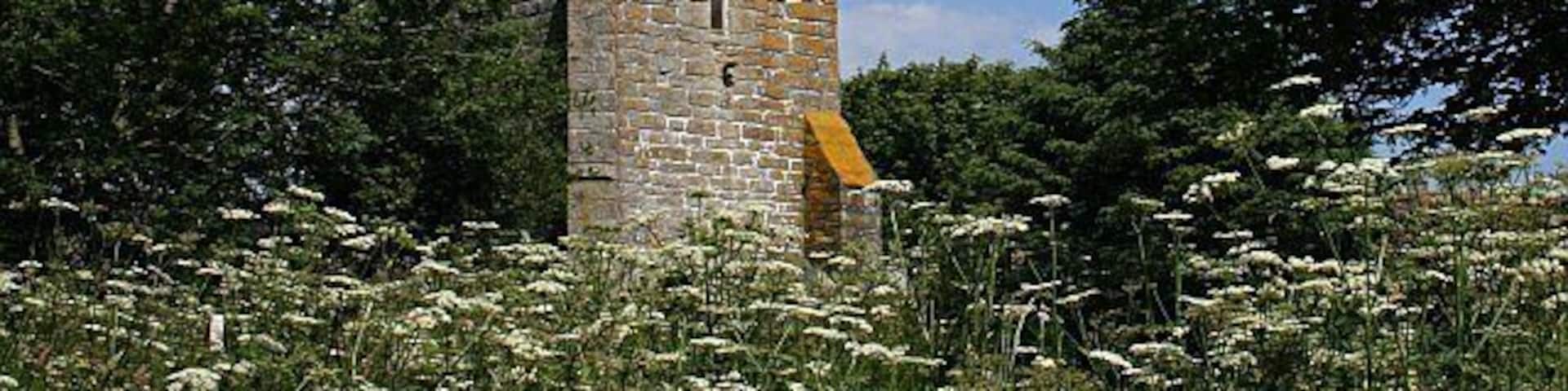 Tower of the former parish church of St Illogan, Illogan, Cornwall