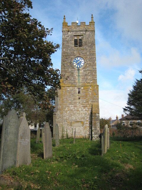 Tower of the former parish church of St Illogan, Illogan, Cornwall