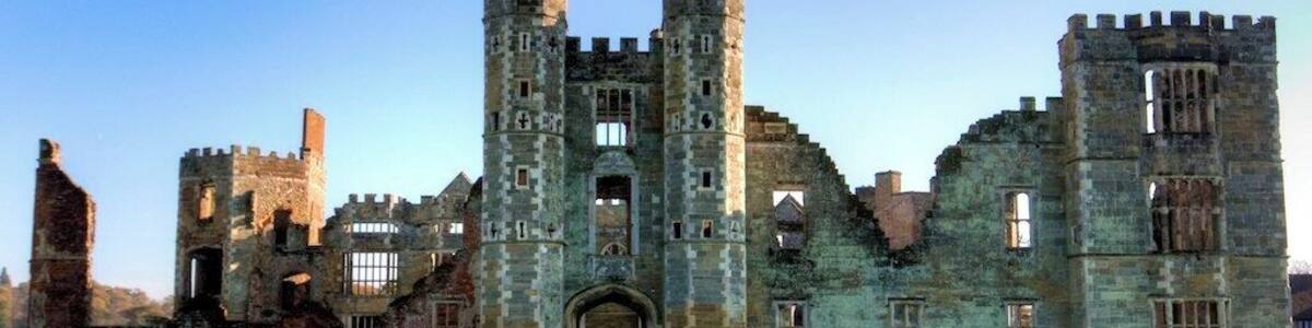 Cowdray House consists of the ruins of one of England's great Tudor houses, architecturally comparable to many of the great palaces and country houses of that time. It is situated just east of Midhurst, West Sussex standing on the north bank of the River Rother. It was largely destroyed by fire on 24 September 1793.