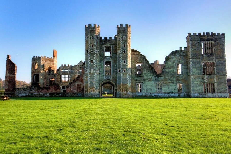 Cowdray House consists of the ruins of one of England's great Tudor houses, architecturally comparable to many of the great palaces and country houses of that time. It is situated just east of Midhurst, West Sussex standing on the north bank of the River Rother. It was largely destroyed by fire on 24 September 1793.