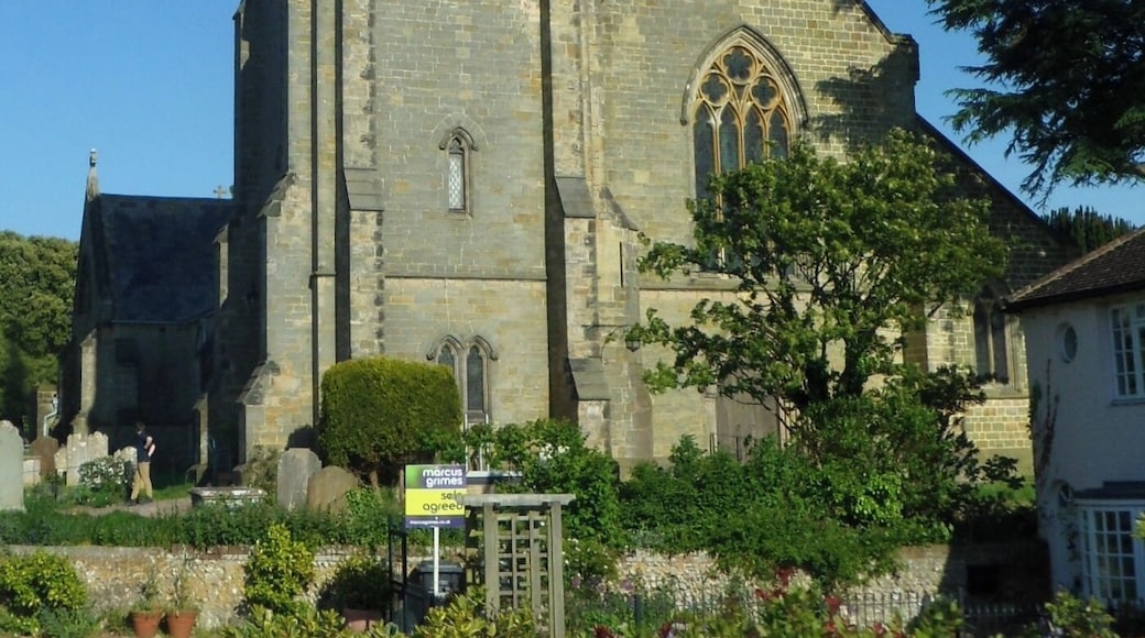 Holy Trinity Church, High Street, Hurstpierpoint, District of Mid Sussex, West Sussex, England. Hurstpierpoint's Anglican parish church was built in 1843–45 by Charles Barry. listed at Grade II* by English Heritage (IoE Code 302614)