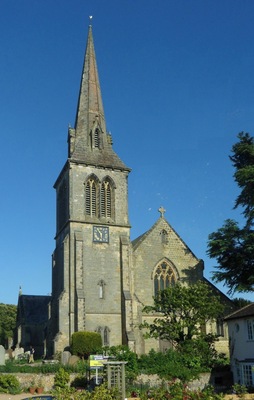 Holy Trinity Church, High Street, Hurstpierpoint, District of Mid Sussex, West Sussex, England. Hurstpierpoint's Anglican parish church was built in 1843–45 by Charles Barry. listed at Grade II* by English Heritage (IoE Code 302614)