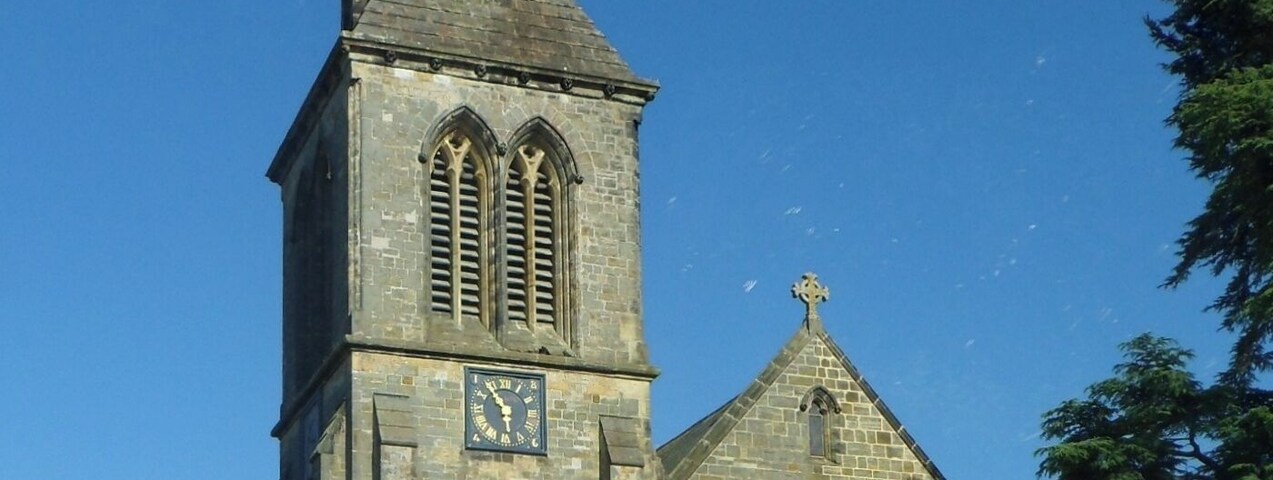 Holy Trinity Church, High Street, Hurstpierpoint, District of Mid Sussex, West Sussex, England. Hurstpierpoint's Anglican parish church was built in 1843–45 by Charles Barry. listed at Grade II* by English Heritage (IoE Code 302614)