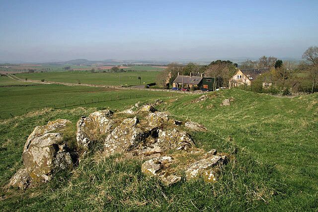 Hume Village The southwest end of the village viewed from the ramparts of Hume Castle.