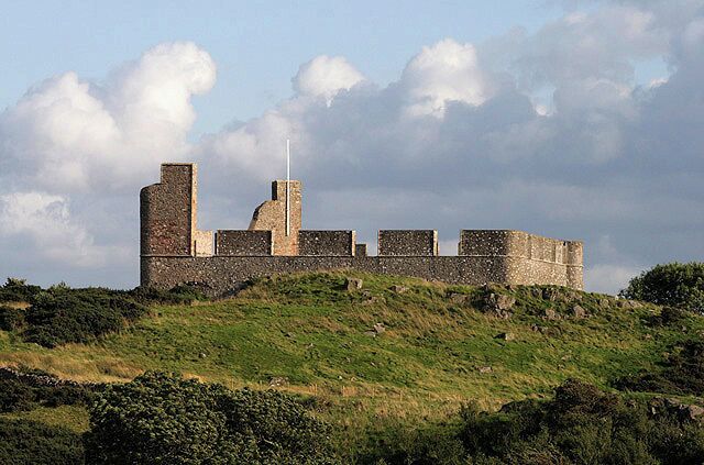 Hume Castle Viewed in evening light from Hume Craigs.