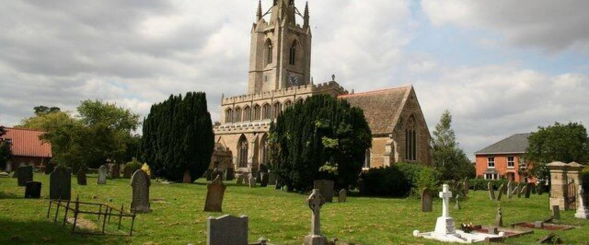 St.Andrew's church Mostly Decorated with a Perpendicular clerestorey and 150ft spire