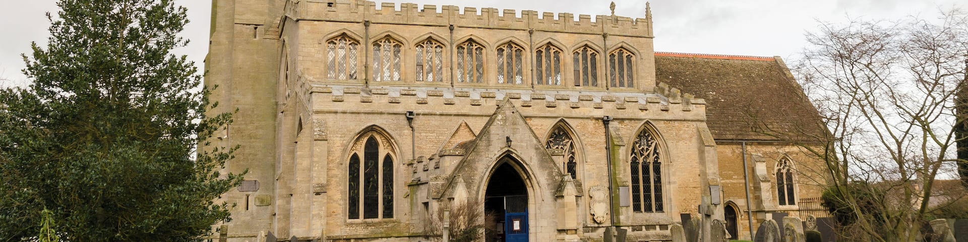 There was a church at Billingborough in the 11th century, as noted in the Domesday book. The present church dates from the early 14th century onwards and was restored in the 19th century. It consists of a north west tower with spire, nave with north and south aisles, south porch, and chancel with a small organ chamber. The tower is of four stages, 150 foot high. The top of the tower is battlemented with a recessed octagonal spire with three tiers of lucarnes. Five bells were installed in 1717, and they were rehung in 1846. The nave has an embattled parapet and closely spaced three light clerestory windows from the 15th century. The porch dates from around 1312 and the door has 14th century ironwork. The nave arcades are 14th century and are of three bays to the north, and 4 to the south. The south aisle has a piscina at the east end. There is a 15th century octagonal font on a pedestal. The nave was reroofed in 1870 at a cost of £780, and various improvements were made in 1887. In 1891 the 14th century chancel was rebuilt and a year later the east window was installed to the late Duke of Clarence. A reredos was added in 1894. The west window dates from 1912, and in 1929 the organ was restored at a cost of £200. Small amounts of mediaeval glass are retained in the tracery of several windows, the south west window is by John Hayward from 1980. The organ is originally by Brown and Son of London. The west end of the church is often used as a coffee area.