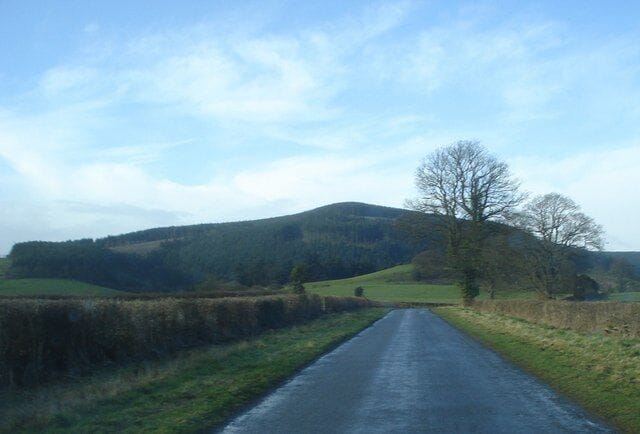 Road to Hopton Castle View westwards to Hopton Titterhill.