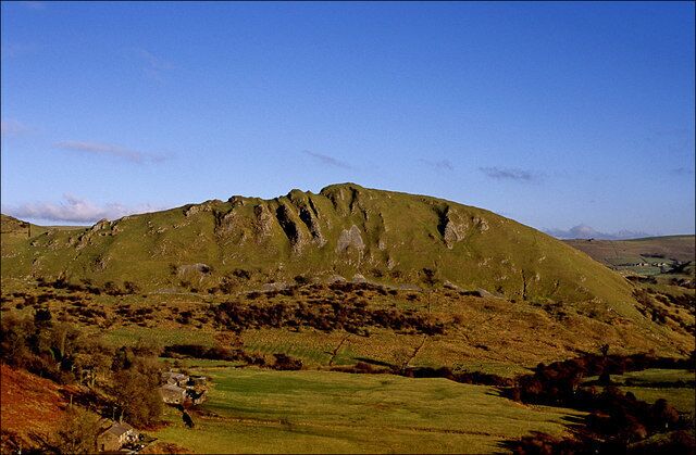 Chrome hill Late afternoon sun gives Chrome hill a golden glow. The hill is actually an ancient coral reef.