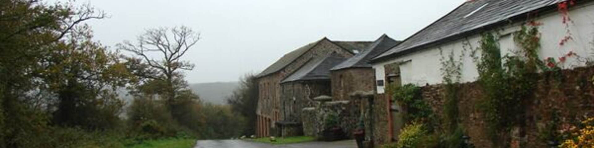 Farm buildings near Hollacombe Looking southwest.