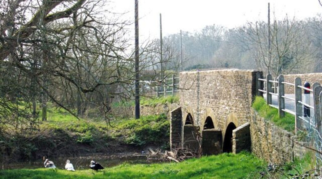 Road bridge over the River Lydden at King's Stag on the road to Hazelbury Bryan, Dorset