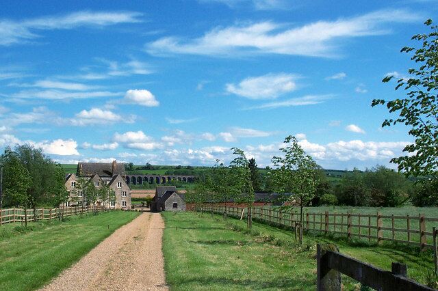 View of Welland Viaduct (Rail) Still in use, Goods traffic only.
