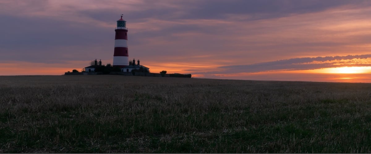 Happisburgh Lighthouse at sunset