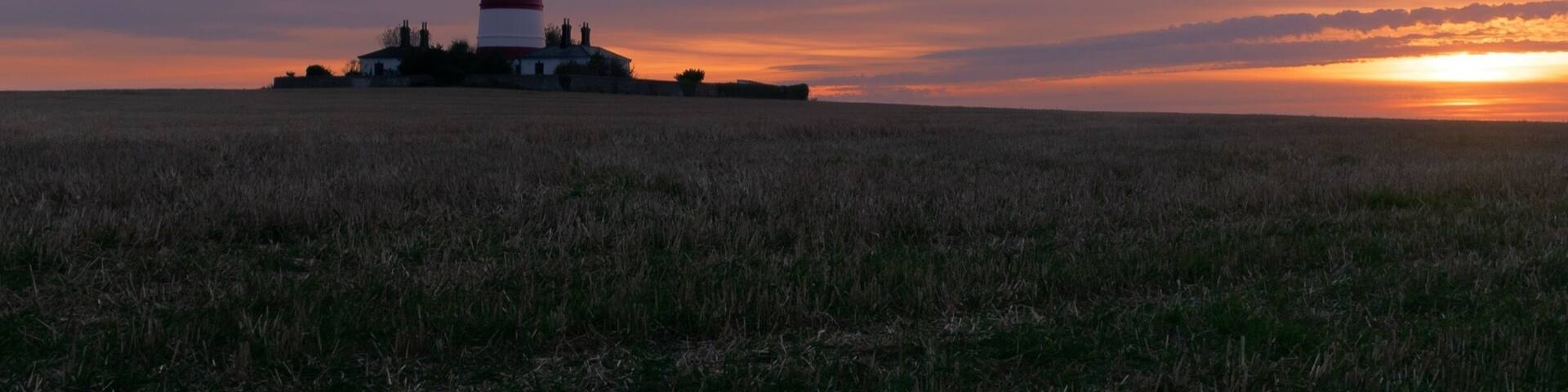 Happisburgh Lighthouse at sunset