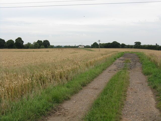 Track across the fields