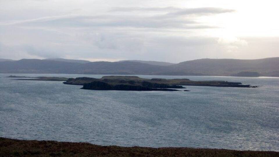 Out to sea These are the islands of Isay and Mingay on a very grey day.