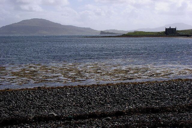 Ardmore Bay. On the shingle beach of Ardmore Bay in Waternish, with Ardmore House on the right