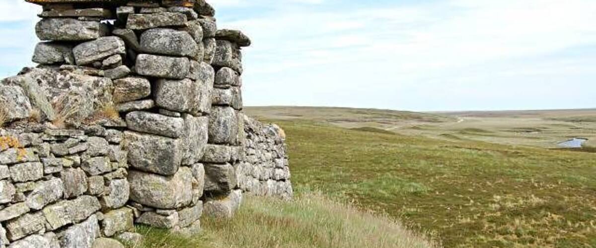 Dalnawillan burial ground. From Dalnawillan burial ground looking down the Thurso river towards Loch More