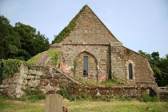 Tower arch Early English tower arch in the west wall of Holy Trinity church, the tower collapsed in 1975