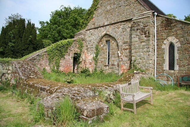 Holy Trinity tower ? The tower collapsed in 1975, the outline can be clearly seen