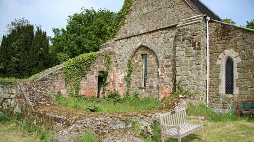 Holy Trinity tower ? The tower collapsed in 1975, the outline can be clearly seen