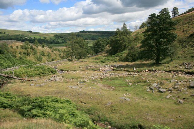 Cogden Gill A wider valley for this little beck indicating heavy glacial flows.