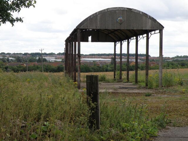 Dutch Barn very near Huntingdon This will not be a feature of the landscape for much longer as the block of land between Ermine Street and the A14 is destined for development. The Archeologists investigated the area a couple of years ago and unless something special was found below the surface, development will take place as soon as conditions are right and at the current time that may be a long time coming.