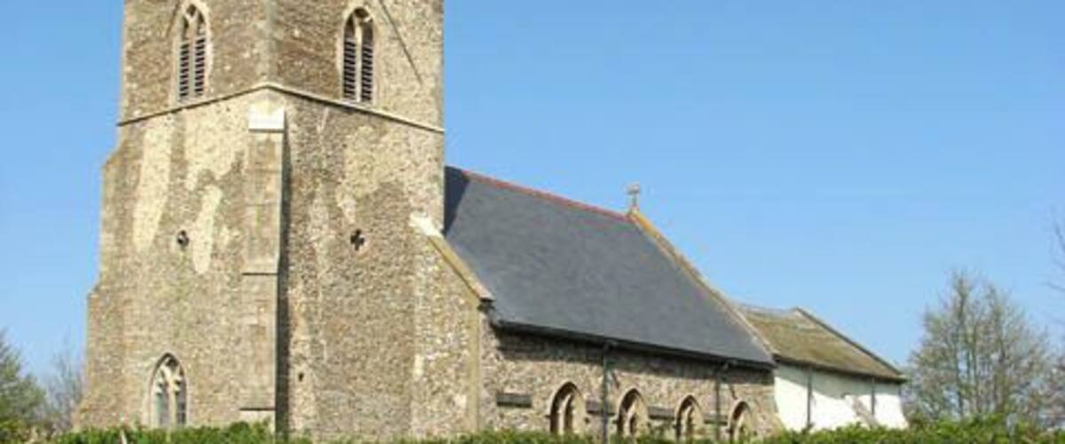 All Saints Church This view was taken from Station Road which links Great Fransham with Little Fransham, a short distance further south. All Saints church is located beside Station Road, some distance away from the small village of Great Fransham. Sadly, this church is being kept locked and visitors and pilgrims do not appear to be welcome here.