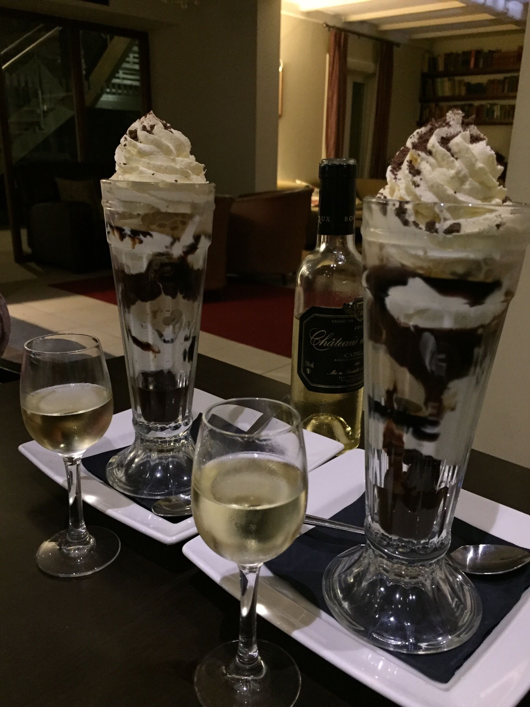 Epic sundaes in the restaurant at The Kings Head Hotel in Kings Lynn, Norfolk