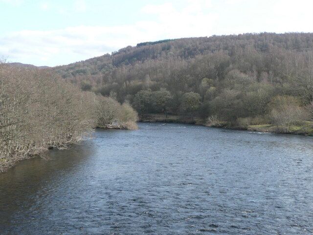 View downstream from Pitnacree Bridge