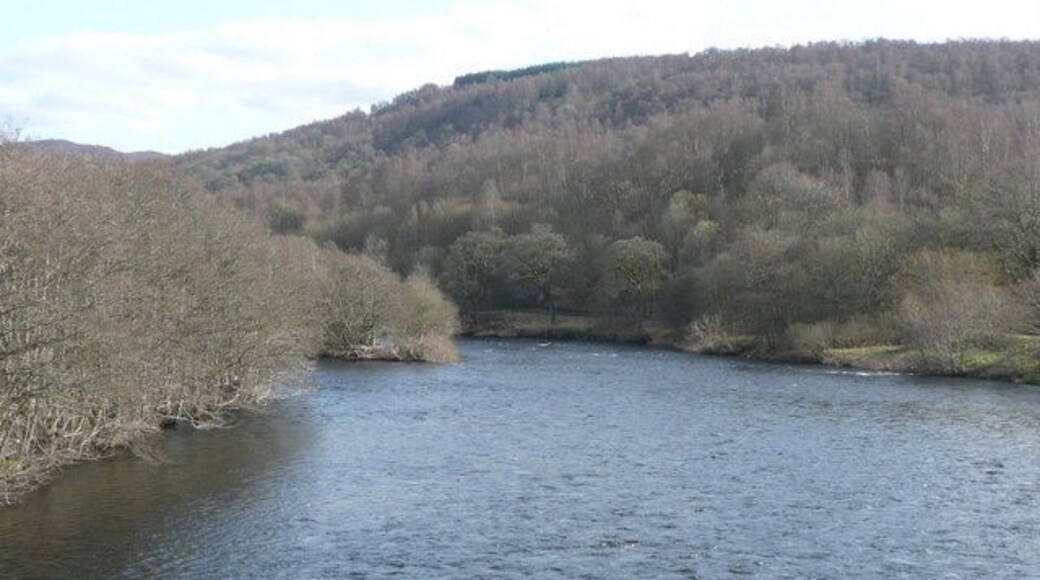View downstream from Pitnacree Bridge
