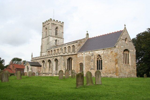 All Saint's parish church, Goxhill, Lincolnshire from the southeast, showing the 13th-century chancel