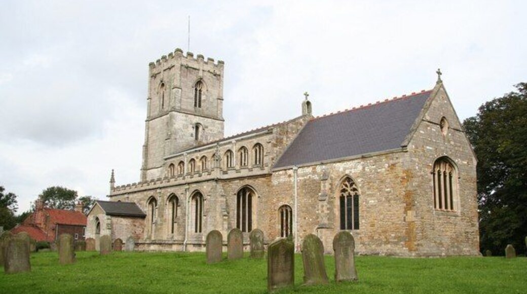All Saint's parish church, Goxhill, Lincolnshire from the southeast, showing the 13th-century chancel