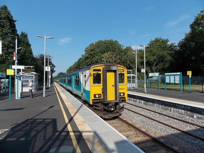 Shrewsbury train at Gowerton. Passengers at Gowerton station have a choice of two routes to Shrewsbury. This Arriva Trains Wales service from Swansea will use the Heart of Wales Line via Llanelli. This is a scenic route, but slower than the main line route via Cardiff, Newport and the Welsh Marches line. Trains on that route depart from the other platform.