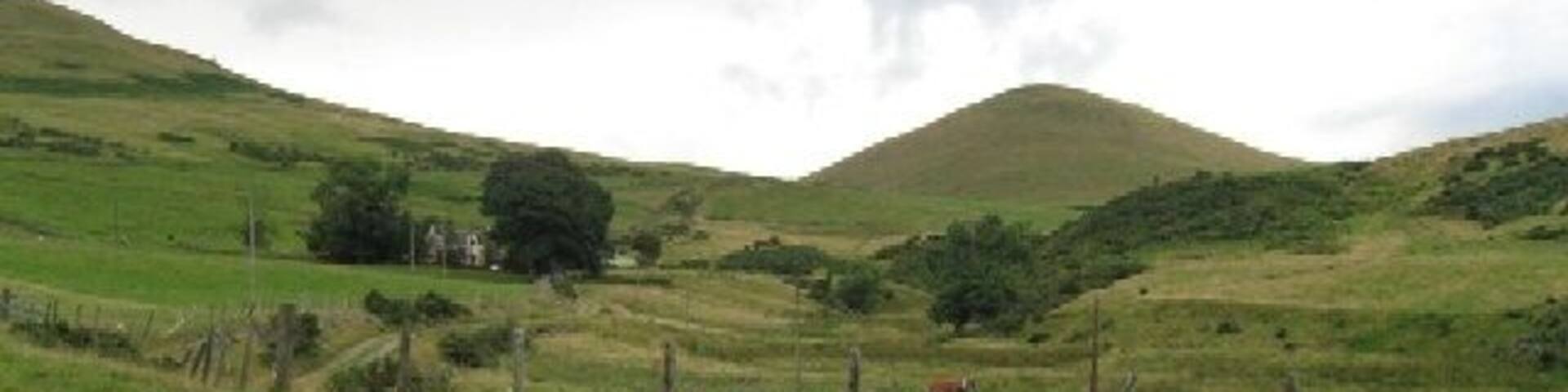 Glenfoot Cattery, Glen Devon. In the Ochil Hills. As seen from Glendevon Youth Hostel.