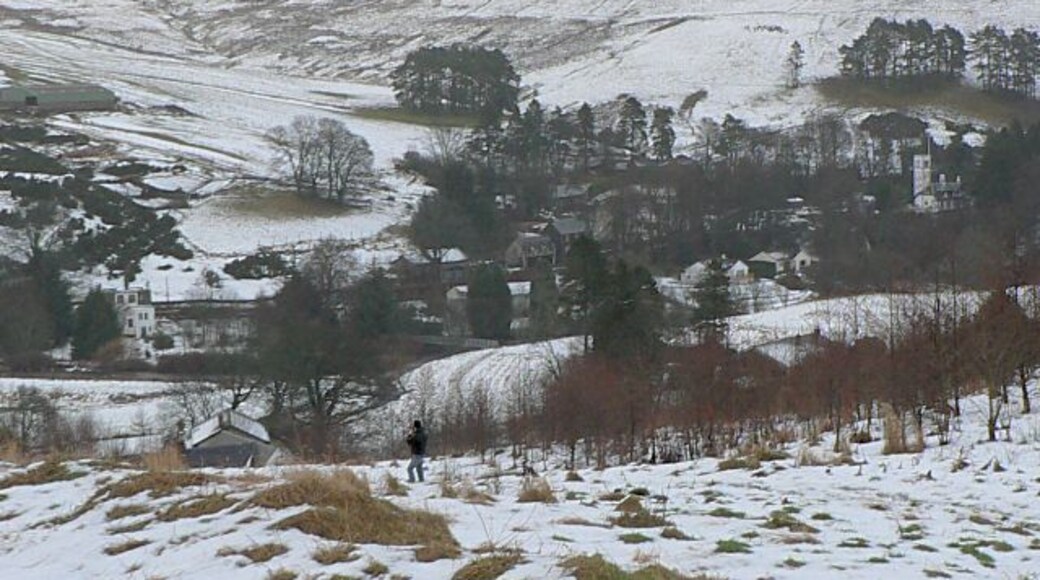 Tormaukin from above Bankfoot. This is a crop from 656939 showing Tormaukin on a cold wet winter's day. It had been sleeting all day, and the light was already starting to fade at 2:30pm.