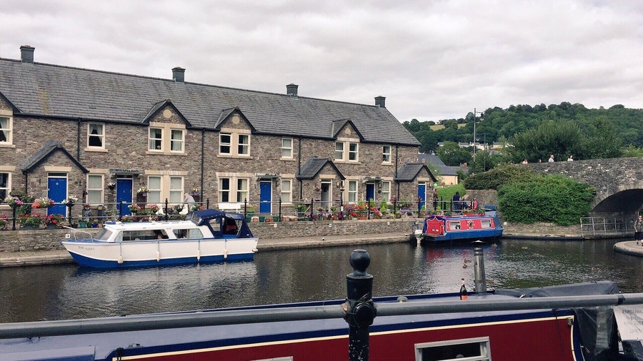 Taken during Brecon Jazz 2017 Brecon Canal Basin taken from Theatre Brycheiniog Brecon Theatre