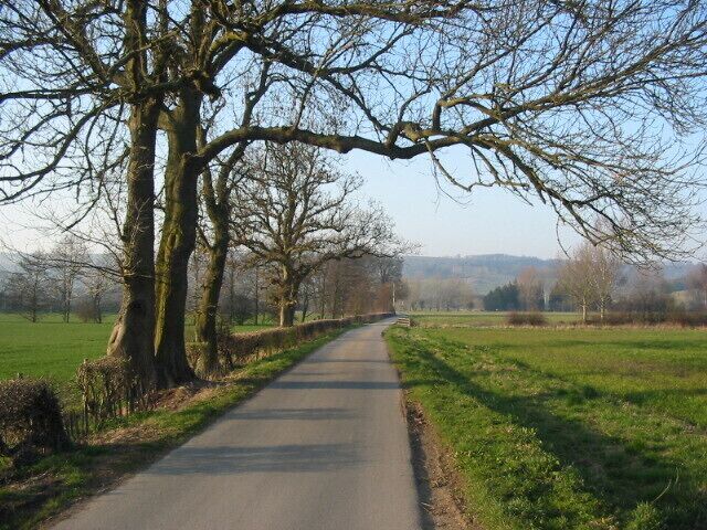 Private tarmac road leading to Ampleforth College