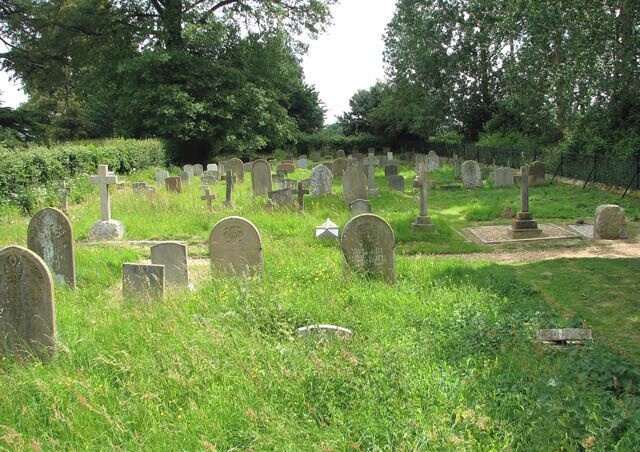 St Michael's church - churchyard. St Michael's church > 1342899 is surrounded by a vast churchyard. This is the section to the east of the church.