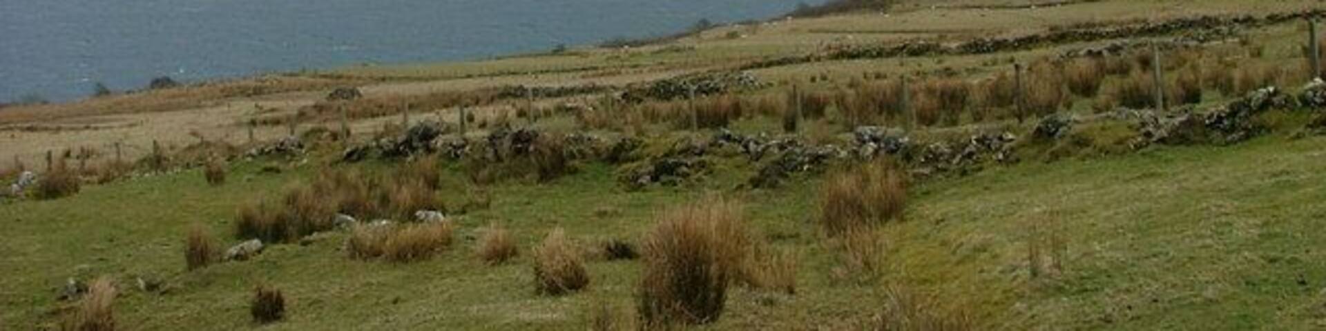 Croftland at Geary With snow clouds blowing in off Loch Snizort.