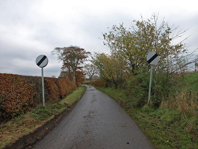 Country road leaving Moscow Speed limit 60MPH a bit optimistic on this windy road to near limit. View towards Hemphill.
