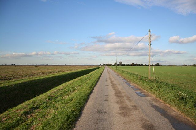 West Fen Road to Home Farm and the expanse of West Fen