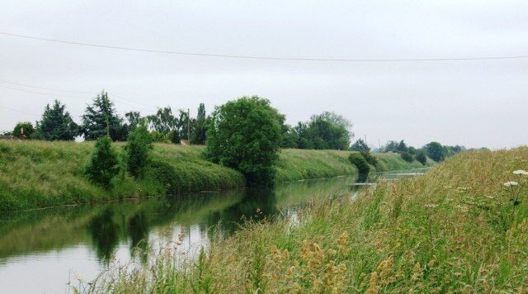 West Fen Drain Tranquillity reflects across the surface of the West Fen Drain near Fishtoft Drove, Boston.