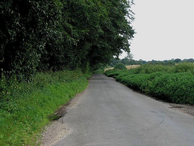 From Foulsham the road heads west to Guist Guist Road, as it is called on the ground and in Explorer, passes this woodland on the edges of the Twyford Hall estate to the west of Foulsham. Incidentally, despite its name, this large village (small town?) had a number of stylish buildings to be proud of.