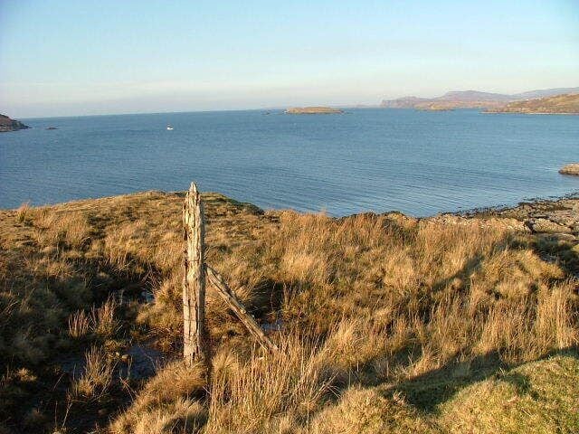 Lone Fencepost at Fanks Overlooking Loch Snizort.