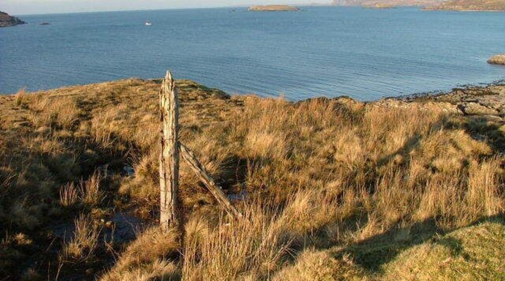 Lone Fencepost at Fanks Overlooking Loch Snizort.
