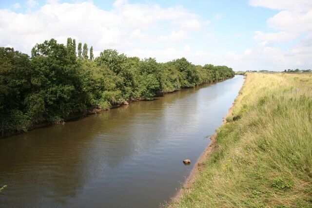 Hobhole Drain Looking north from Clamp Gate Bridge