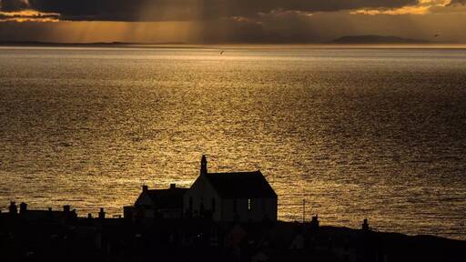 Sunset above Findochty looking over The Moray Firth